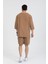 Erkek %100 Pamuklu V Yaka Kısa Kollu Gömlek - Konforlu ve Modern Stil 4