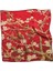 %100 Ipek Bandana FULAR(55X55 Cm)-Vincent Van Gogh (Badem Ağacı Kırmızı) 1