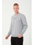 3 Iplik Şardonlu Regular Fit Baskılı Sweatshirt Gri 3