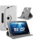 Sprange Vasoun P-200 12" Dönerli Standlı Deri Tablet Kılıfı - Ekran Koruyucu - Beyaz 1
