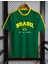 Yeni Sezon Unisex Omuz Detaylı Brasil Baskılı Oversize T-Shirt 2