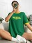 Yeni Sezon Unisex Omuz Detaylı Brasil Baskılı Oversize T-Shirt 5