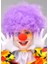 Nessiworld Mor Renk Kıvırcık Afro Bonus Peruk Takma Saç ve Kırmızı Burun Seti 1