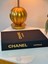 Italyan Kumaş Kaplı Chanel Siyah Altın Dekoratif Kumaş Kutu 3