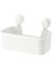 Vantuzlu Duş Rafı 28X17X17 cm Ikea Plastik Duş Sepeti Dikdörtgen Beyaz Raf 2