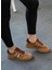 Selinda Taba Süet Leopar Desenli Kauçuk Taban Bağcıklı Kadın Sneaker 2