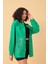 Yazı Taş Baskı Kadın Oversize Gömlek - 0243 2