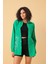 Yazı Taş Baskı Kadın Oversize Gömlek - 0243 3