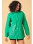Yazı Taş Baskı Kadın Oversize Gömlek - 0243 5