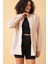 Yazı Taş Baskı Kadın Oversize Gömlek - 0243 2