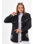 Çift Cepli Düğmeli Lazerli Siyah Kot Gömlek - SL0319 2
