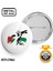 Filistin Bayrak Save İğneli Rozet 44 mm 1