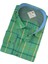 Pamuklu Uzun Kollu Yeşil Çizgi Bloklu Erkek Gömlek (Slim Fit Kalıp) 2