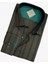 Pamuklu Haki Uzun Kollu Çizgi Bloklu Erkek Gömlek (Slim Fit Kalıp) 2