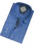 Pamuklu Uzun Kollu Mavi Erkek Gömlek (Slim Fit Kalıp) 2