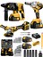 Alman 3x2 Pro 128 V 3'lü Set Kırıcı Delici Somun Sıkma Taşlama Makinesi 2 Akülü Kömürsüz Full Set 1