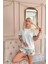 Su Yeşili Spring Is My Life Desenli Kısa Kollu Şortlu Örme Kadın Pijama Takımı 4