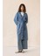 Kuşak Detaylı Astarsız Denim Kap Mavi 6731 1