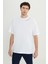 %100 Pamuk Oversize Fit Rahat Kesim Bisiklet Yaka Baskılı Tişört 1