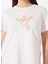 Bisiklet Yaka Baskılı Kırık Beyaz Kadın T-Shirt F5SL-TST0389 4