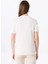 Bisiklet Yaka Baskılı Kırık Beyaz Kadın T-Shirt F5SL-TST0389 5