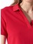 Kırmızı Kadın Relaxed Düz Polo T-Shirt J5SL-TST7070 4