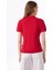 Kırmızı Kadın Relaxed Düz Polo T-Shirt J5SL-TST7070 5