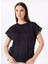 Bisiklet Yaka Baskılı Siyah Kadın T-Shirt F5SL-TST0087 3