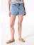 Normal Bel Basic Açık Indigo Kadın Denim Şort F5SL-SHT0338 2