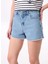 Normal Bel Basic Açık Indigo Kadın Denim Şort F5SL-SHT0338 3