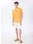 D5SM-TST3847 Turuncu Bisiklet Yaka Relaxed Baskılı Erkek T-Shirt 2