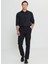 Lastikli Bel Normal Paça Slim Fit Siyah Erkek Pantolon ACE001252195_SYH 3