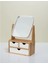 Aynalı Ve 3 Çekmeceli Bambu Makyaj Organizer 2