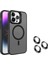 Apple iPhone 15 Pro Max Kılıf Magsafe Şarj Özellikli Standlı Teknocase Protective Kapak – Lens Koruma + 1