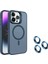 Apple iPhone 15 Pro Max Kılıf Magsafe Şarj Özellikli Standlı Teknocase Protective Kapak – Lens Koruma + 1