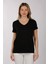 Daıdo Minimalist V Yaka Kısa Kol Kadın T-Shirt - Günlük Kullanım 2