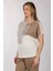 Oversize Minimalist Kadın T-Shirt - Kısa Kol Yuvarlak Yaka 4
