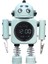 Metal Robot Karanlıkta Parlayan Çalar Saat Akıllı Öğrenci Erkek Kız Çocuk Yatak Odası Başucu Çalar Saat (Yurt Dışından) 1