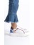 Dany Model Beyaz Hakiki Deri Bağcıklı Kalın Taban Kadın Spor Ayakkabı Sneaker 4