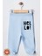 Unisex Bebek Hello Baskılı Penye Organik Pamuklu 0-6 Ay Patikli Bebek Pantolon Tek Alt 2li Set 2