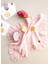 Frilled Linen Keten 2'li Amerikan Servis Pembe 30 x 45 1
