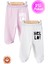 Unisex Bebek Hello Baskılı Penye Organik Pamuklu 0-6 Ay Patikli Bebek Pantolon Tek Alt 2li Set 1