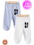 Unisex Bebek Baby Baskılı Penye Organik Pamuklu 0-6 Ay Patikli Bebek Pantolon Tek Alt 2li Set 1