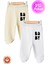 Unisex Bebek Baby Baskılı Penye Organik Pamuklu 0-6 Ay Patikli Bebek Pantolon Tek Alt 2li Set 1