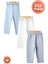 Unisex Bebek Düğme Detaylı Tayt Model %100 Organik Pamuklu Penye Bebek Pantolon Tek Alt 3lü Set 1
