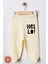 Unisex Bebek Hello Baskılı Penye Organik Pamuklu 0-6 Ay Patikli Bebek Pantolon Tek Alt 2li Set 2