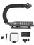 Taşınabilir El Dv Kamera Braketi Sabitleyici + Tüm Slr Kameralar ve Dv Için Soğuk Ayakkabı Tripod Kafası ile LED Dolgu Işığı Kiti (Yurt Dışından) 4