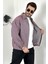 Oversize Gömlek Yaka Fermuarlı Bordo Kalın Hırka 5