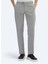 Gri Dokuma Smart Casual Pamuk Karışımlı Pantolon 2