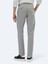 Gri Dokuma Smart Casual Pamuk Karışımlı Pantolon 5